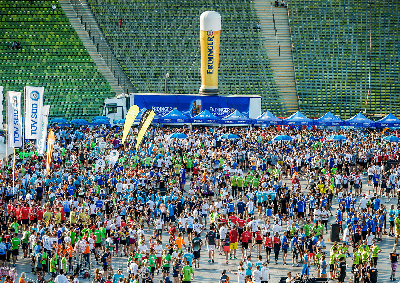 Produktverköstigung im Rahmen des B2Run (ERDINGER Alkoholfrei – Kompetenzpartner des B2Run)