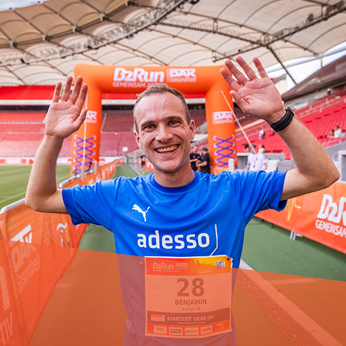 Bilder vom Ziel beim B2Run Stuttgart